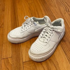 White platform Nike airforce 1